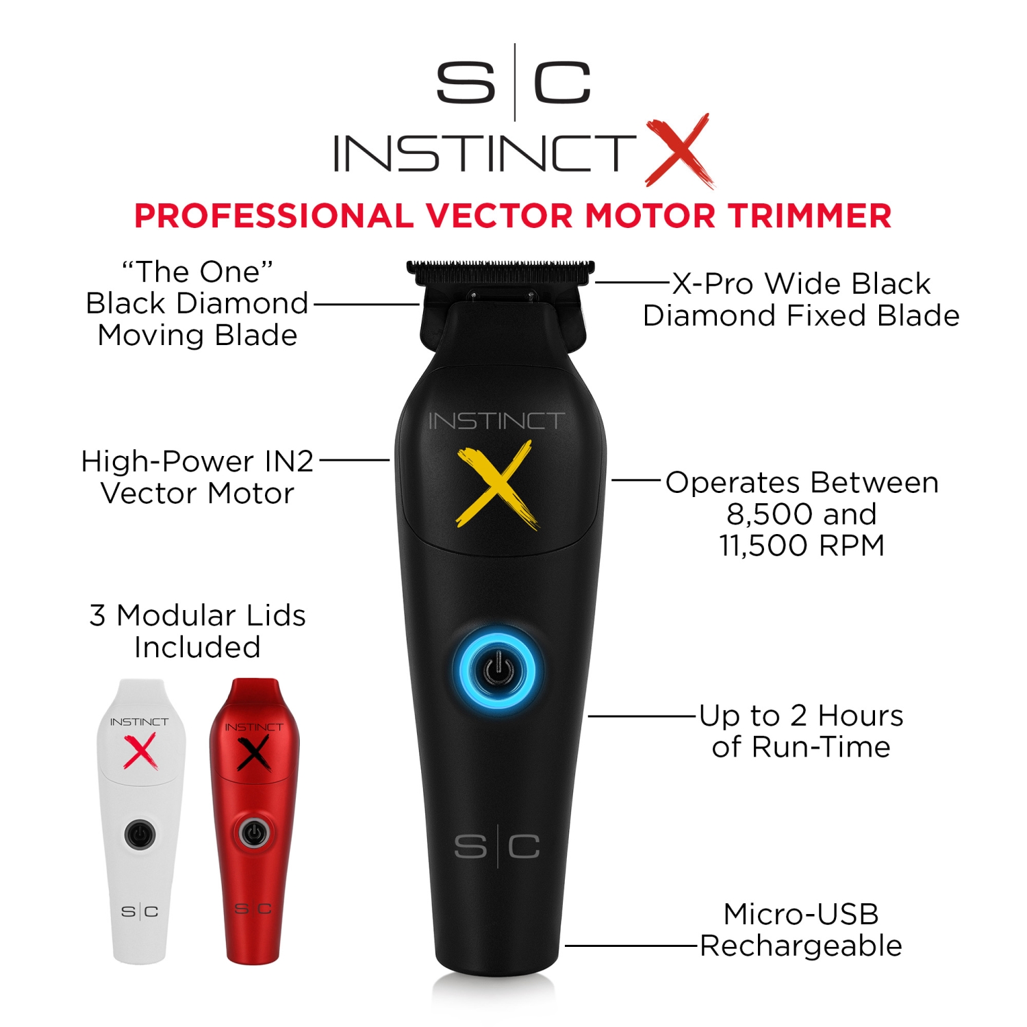 Instinct-X Metal Professional IN2 Vector Motor Hair Trimmer with