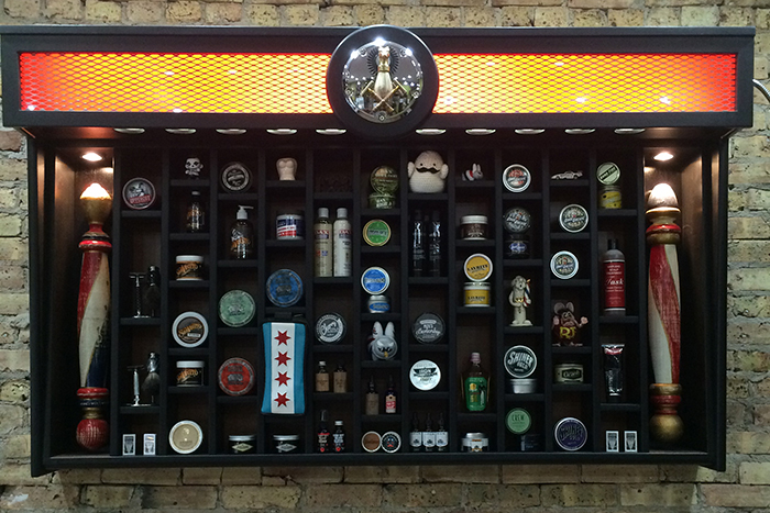 The pomade store at Pete's Barbershop in Chicago.