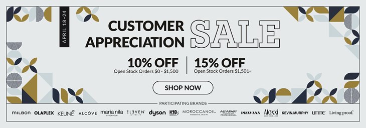 Customer Appreciation Sale (4/18-4/24)