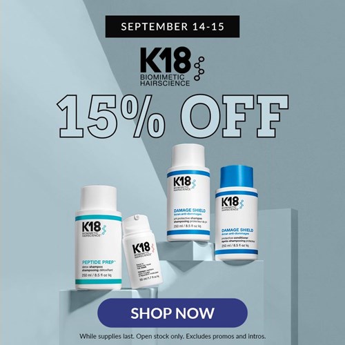 K18 Flash Sale (9/14-9/15)