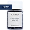AQUA SILICONE BEADS - BLACK 150 pc.