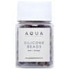 AQUA 5mm SILICONE BEADS - BROWN 150 pc.