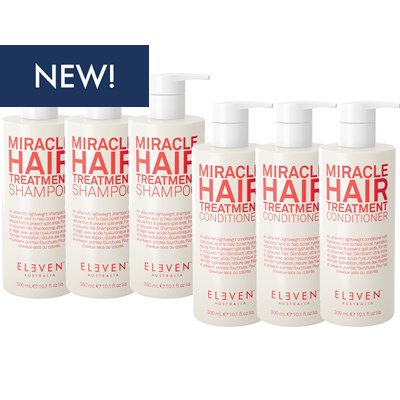 ELEVEN Australia Purchase 12 Miracle Hair Treatment Shampoo & Conditioner, Receive Matching Liters FREE! 28 pc.