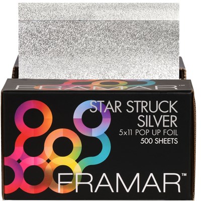 Framar Embossed Pop Up Foil Medium Star Struck Silver 5 inch x 11 inch 500 ct.