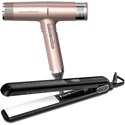gama.professional iQ2 perfetto Dryer - Rose Gold + FREE Straightener 2 pc.