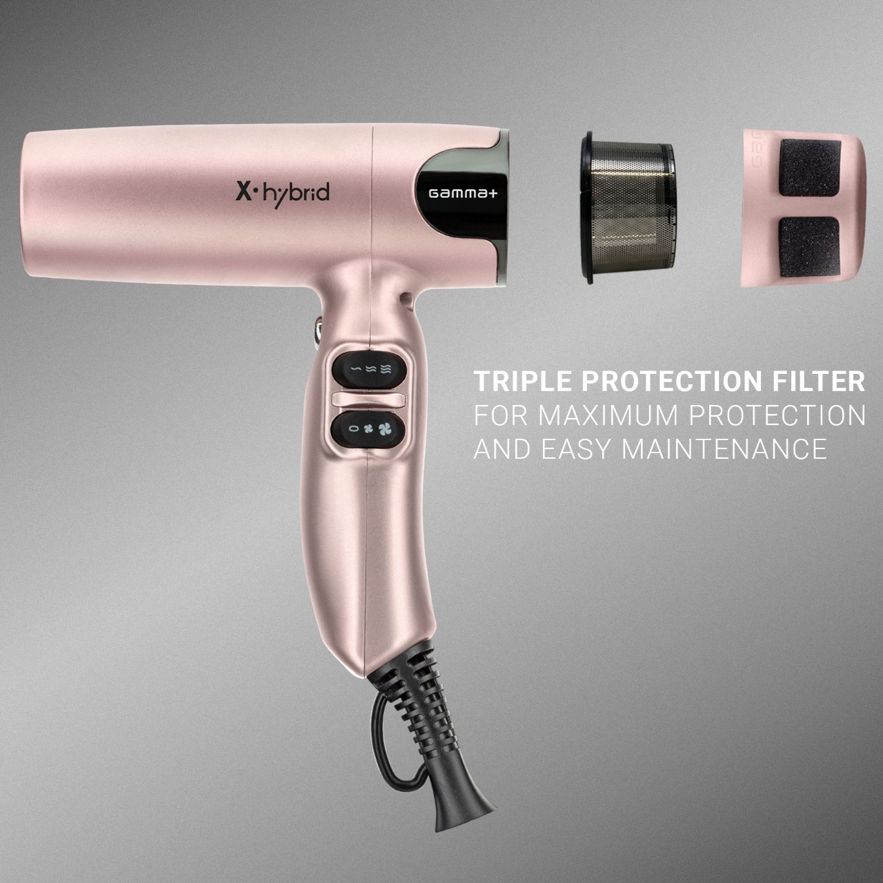 X-Hybrid Professional Hair Dryer - Rose Gold