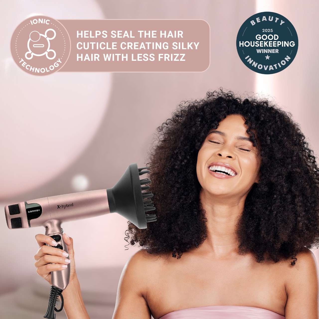 X-Hybrid Professional Hair Dryer - Rose Gold