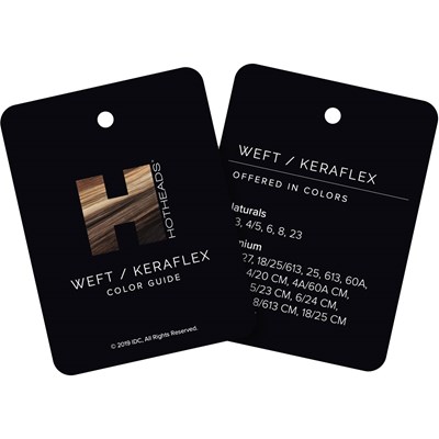 Hotheads Weft/Keraflex Color Guide Hangtag