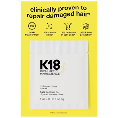 K18 molecular repair hair oil 25 x 0.03 Fl. Oz. SACHET