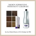 Milbon Buy Top 6 SOPHISTONE Permanent Color Shades, Get 20 Vol. Developer FREE! 7 pc.