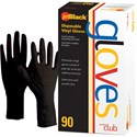Product Club Jet Black Disposable Vinyl Gloves- Large 90 ct.