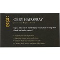 äz Haircare Shelf Talker - Obey Hairspray